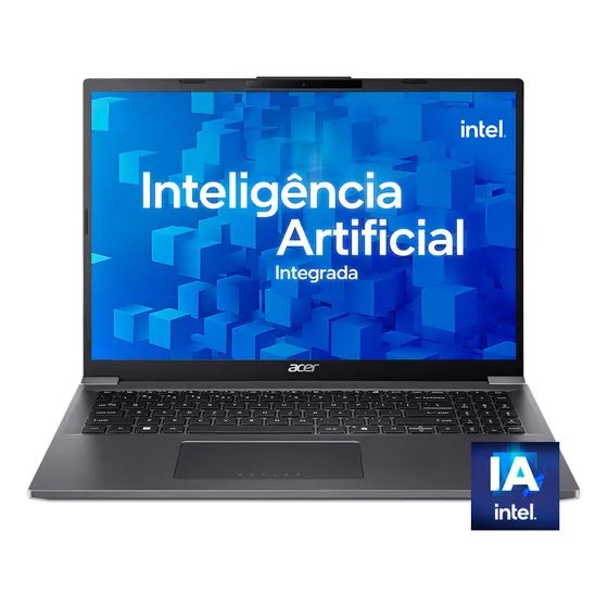 Notebook Touchscreen Acer Aspire A16-71MT-75Z5 Com IA Intel® Core™ Ultra 7 155U 16GB RAM 512SSD 16”
