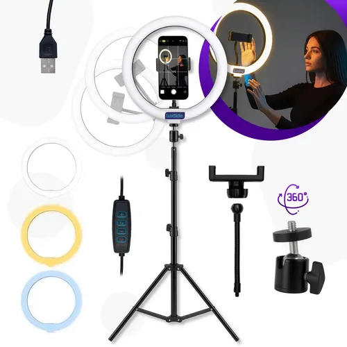 Ring light com tripe para gravacoes
